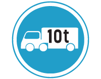 Goods Vehicles Exceeding an Indicated GVM regulatory sign